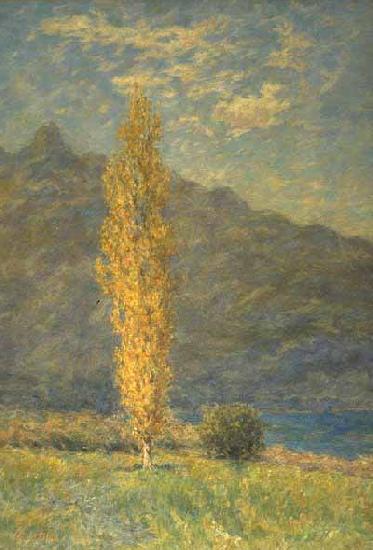 Henri Decaisne Un Peuplier a laurore pras des lacs du Bourget France oil painting art